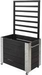 Plus Raumteiler Cubic 87x50x155cm schwarz 87 x 50 x 155 cm, mit R&auml;der