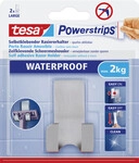 tesa Rasiererhalter Powerstrip Edelstahl, waterproof