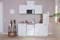 Respekta Economy K&uuml;chenblock 180 cm wei&szlig;, Eiche Sonoma, KB180ESWMIC