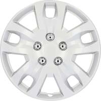 Cartrend Radzierblenden Hockenheim 35 cm (14 Zoll) silber 4 St&uuml;ck