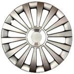 Cartrend Radzierblenden Meridian 35 cm (14 Zoll) silber 4 St&uuml;ck