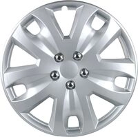 Cartrend Radzierblenden Hockenheim 38 cm (15 Zoll) silber 4 St&uuml;ck