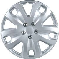 Cartrend Radzierblenden Hockenheim 40 cm (16 Zoll) silber 4 St&uuml;ck