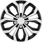 Unitec Radzierblende Daytona 35 cm (14 Zoll) schwarz silber 4 St&uuml;ck