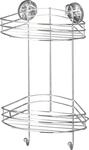 Wenko Eckduschkorb Vacuum-Loc Stahl, chrom, 2 Ablagen