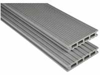 Kovalex Terrassendiele WPC 300 x 14,5 x 2,6 cm grau mattiert GLO780800232