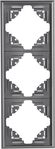 Kopp Abdeckrahmen 3-fach Malta, silber-anthrazit, 309315061