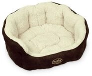 Nobby Komfortbett Taika oval braun/wollwei&szlig;
