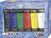 Kreul el Greco Acrylic Tuben Set 6 x 75 ml