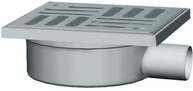 Marley Bad-Ablauf DN 50 Abgang waagerecht, Rost 15 x 15 cm