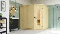 Weka Element-Ecksauna Varberg 3 mit Holzt&uuml;r