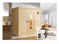 Weka Premium Massivholz-Sauna Bergen Gr. 2 Sparset 7,5 kW OS