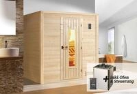 Weka Premium Massivholz-Sauna Bergen Gr. 1 Sparset 7,5 kW OS