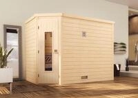 Weka Massivholzsauna Turku 3 mit Holzt&uuml;r