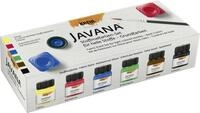 Kreul Javana Stoffmalfarben Set 6 x 20 ml f&uuml;r helle Stoffe, Grundfarben