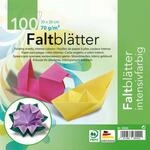 Glorex Faltbl&auml;tter 70g farb.sortiert 20 x 20 cm, 100 Blatt