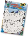 Folia Kindermasken in 6 Motiven weiss sortiert