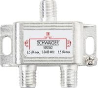 Schwaiger Verteiler VTF7842 531 4-fach 1x F Buchse auf 2x F Buchse, D&auml;mpfung max.