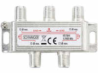 Schwaiger Verteiler VTF7844 531 1x F Buchse auf 4x F Buchse, Dämpfung max. 12dB