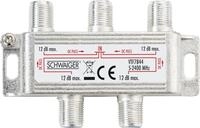 Schwaiger Verteiler VTF7844 531 1x F Buchse auf 4x F Buchse, D&auml;mpfung max. 12dB
