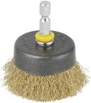 Wolfcraft Topfdrahtb&uuml;rste &Oslash; 50 mm Messing Schaft 6 mm