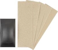Wolfcraft Handschleifer-Set 7 x 21 cm Ma&szlig;: 70 x1 30 mm, K 40,60,80,100,120