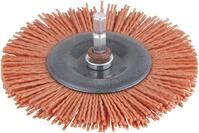 Wolfcraft Schleifb&uuml;rste &Oslash; 100 mm Nylon Schaft &Oslash; 6 mm