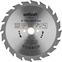 Wolfcraft Kreiss&auml;geblatt &Oslash; 150 mm Bohrung &Oslash; 20 mm 20 Z&auml;hne