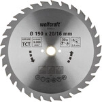 Wolfcraft Kreiss&auml;geblatt Bohrung &Oslash; 190 Bohrung &Oslash; 20 mm 20 Z&auml;hne