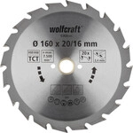 Wolfcraft Kreiss&auml;geblatt &Oslash; 160 mm Bohrung &Oslash; 20 mm 20 Z&auml;hne