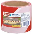 tesa Absperrband Signal 100 m x 80 mm rot-wei&szlig;