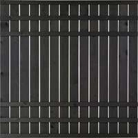 Plus Zaunelement Rustik 180 x 180 cm schwarz