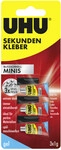 UHU Sekundenkleber blitzschnell Minis 3 g (3 x 1 g), gel