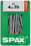 Spax Universalschrauben 4.5 x 70 mm TX 20 Senkkopf - 50 Stk.