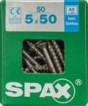 Spax Universalschrauben 5.0 x 50 mm TX 20 Senkkopf - 50 St&uuml;ck Edelstahl