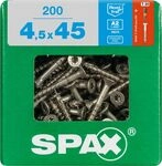 Spax Universalschrauben 4.5 x 45 mm TX 20 - 200 St&uuml;ck Edelstahl
