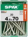 Spax Universalschrauben 4.5 x 70 mm TX 20 Senkkopf - 20 Stk.