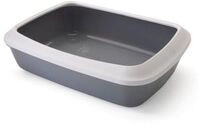 Nobby Katzentoilette Iriz mit Rand grau-wei&szlig; 50 x 36,5 x 11,5 cm
