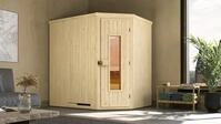 Weka Element-Ecksauna Varberg 1 mit Holzt&uuml;r