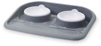 Nobby Hundenapf-St&auml;nder Futterstation Butler 45 x 36 cm - 2x 300 ml grau