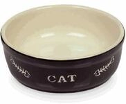 Nobby Katzennapf Keramik Cat &Oslash; 13,5 cm - 250 ml schwarz-beige