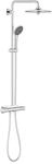 Grohe Kopfbrausesystem Vitalio Joy 260 verchromt, Aufputz-Thermostat mit Aquadimmer