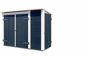 Weka Gartenschrank Multibox 205 x 84 x 152 cm anthrazit mit Regalsystem