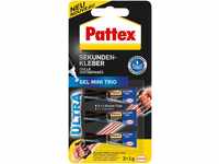 Pattex Sekundenkleber Ultra Gel Mini Trio 3 x 1 g Tube, farblos GLO765351215