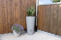 4rain Regenspeicher Vaso 2in1 Decor 220 L zinkgrau mit Pflanzenschale