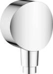 Hansgrohe Wandanschluss mit R&uuml;ckflussverhinderer FixFit S chrom