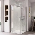 Breuer Europa Design Dreht&uuml;r f&uuml;r Seitenwand 90 x 200, Alu chromeffekt,...