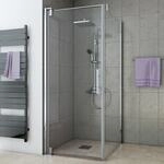 Breuer Europa Design Seitenwand rechts 90 x 200 Alu chrom Anschlag rechts