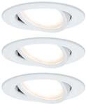 Paulmann LED Einbauleuchte Nova Coin 3er Set wei&szlig; 8,4 cm dimmbar warmwei&szlig;
