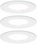 Paulmann LED Einbauleuchte Nova Coin 3er Set wei&szlig; 7,8 cm starr warmwei&szlig;